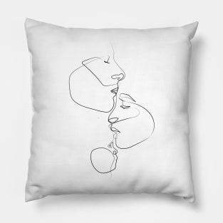 Family Comes Together | One Line Artist | Minimal Art | One Line Art | Minimalist Pillow
