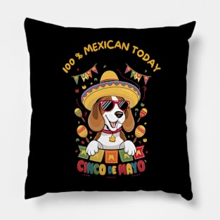 Beagle Dog Cinco de Mayo Pillow