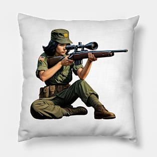 Sniper Girl Pillow