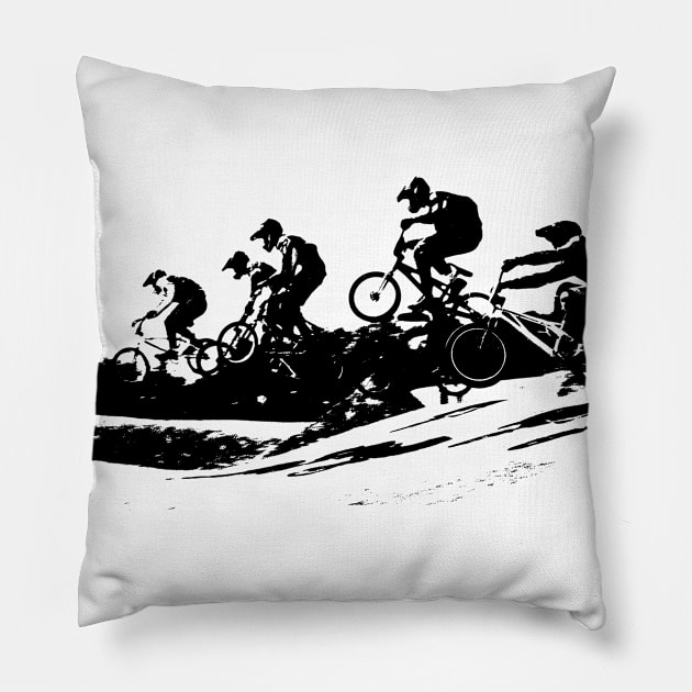 bmx Pillow by rickylabellevie