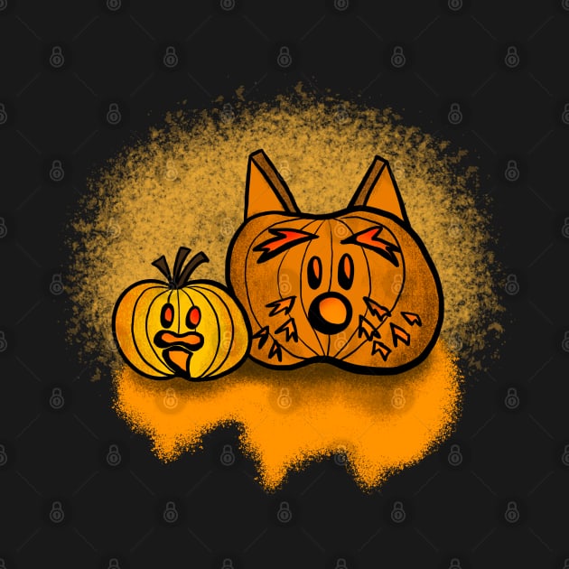 Scottie Dog and Budgie Jack O' Lantern by Hallo Molly