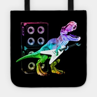 T-Rex Dinosaur and Guitar Tote