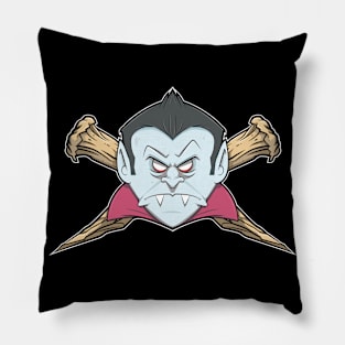 Halloween Vampire Logo Pillow