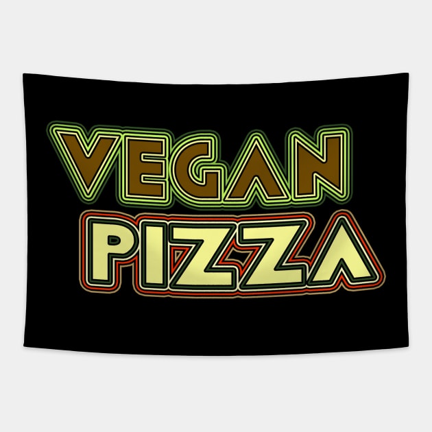 Vegan Pizza Tapestry by LazyDayGalaxy