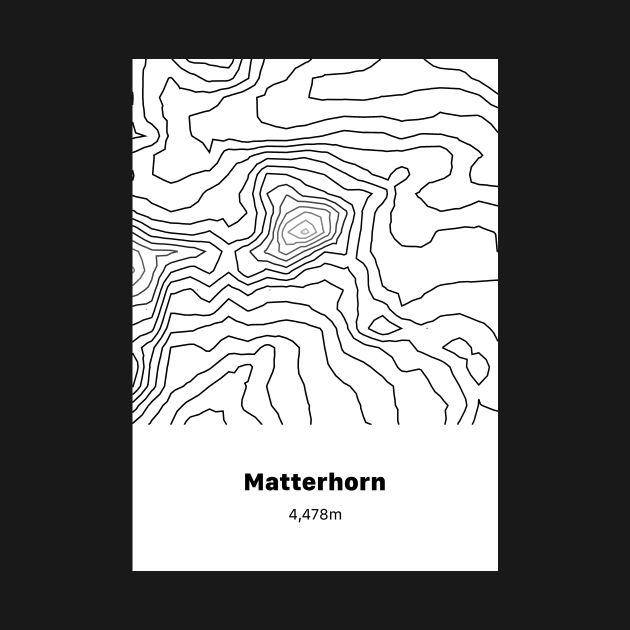 Matterhorn Topographic Map by Visitify