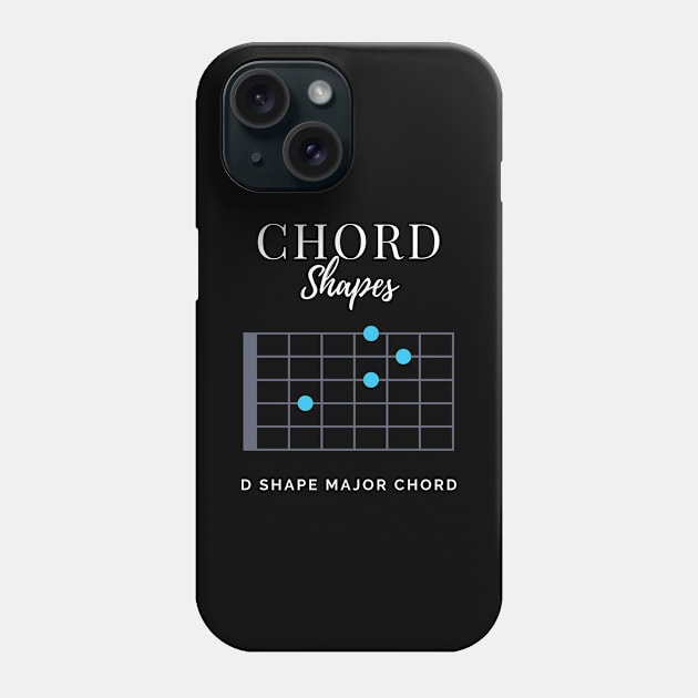 Chord Shapes D Shape Major Chord Tabs Phone Case by nightsworthy