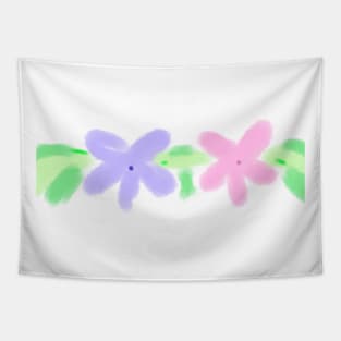 Purple pink watercolor floral art Tapestry