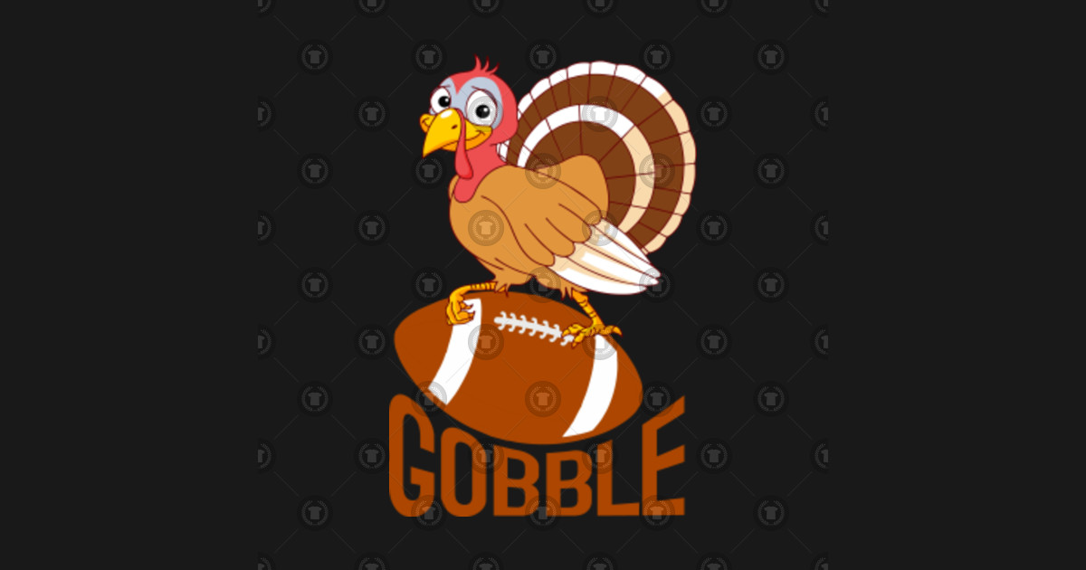 Happy Thanksgiving Turkey Football Gobble Thanksgiving ...