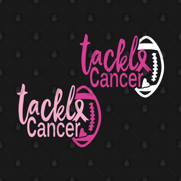 Breast Cancer Tackle Football Ribbon by busines_night