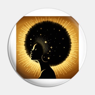 Afrocentric Queen Gold Pin