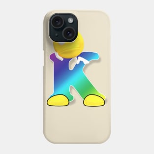 Letter K Alphabet Smiley Monogram Face Emoji Shirt for Men Women Kids Phone Case