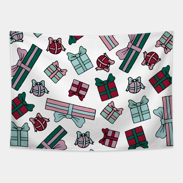 Christmas Presents || Presents || Gifts || Christmas Pattern Tapestry by HLeslie Design