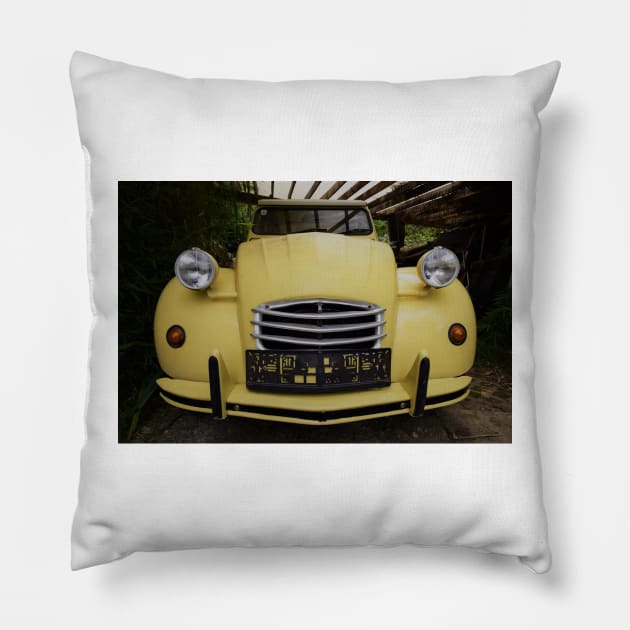 Citroen 2 CV yellow my duck Pillow by Roland69