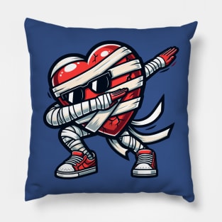 Valentines Day Dabbing Heart Pillow
