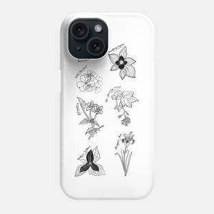 Oregon Forest Spring - Black Outline Phone Case