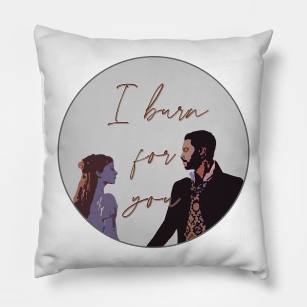 I burn for you - Daphne Bridgerton and the duke of hastings from Bridgerton Pillow by tziggles