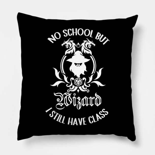 Wizard class rpg gaming schools out Pillow by IndoorFeats