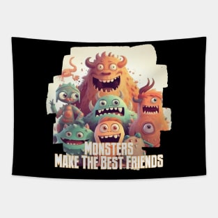 Monsters Make the Best Friends Tapestry