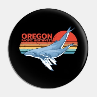 Oregon Pacific Northwest Humpback Whales Pin