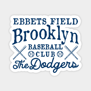 Brooklyn Dodgers Retro Type Design 2 by Buck Tee Magnet