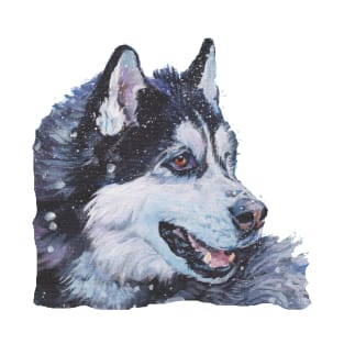 Siberian Husky Fine Art Painting T-Shirt