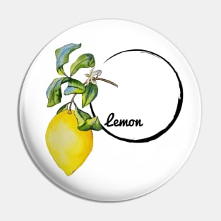 lemon in a circle Pin