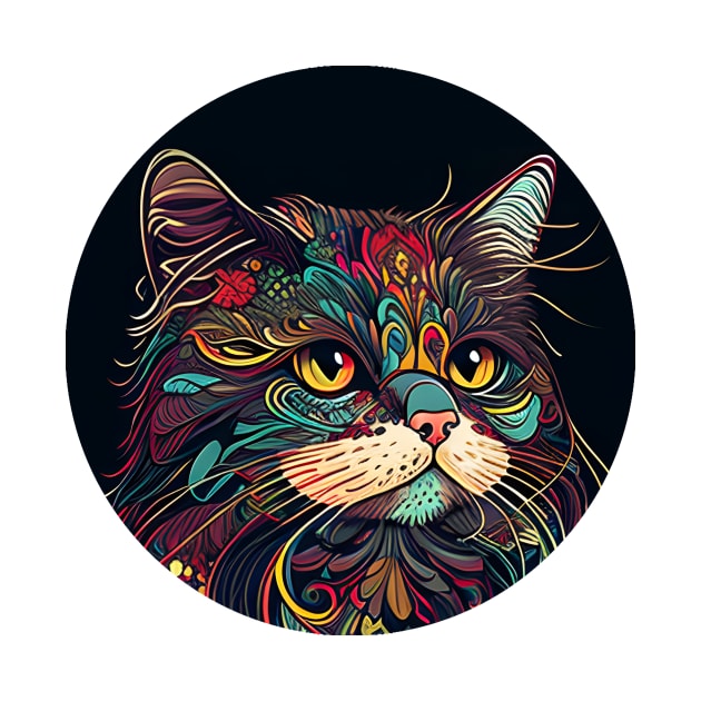 Boho Cat Lady Vintage - Cat Hippy Lover by dashawncannonuzf