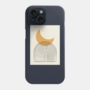 Moon Mountain Gold  - Mid century modern Phone Case