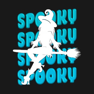 Spooky Halloween Witch (Blue) T-Shirt