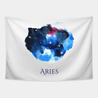 Aries Zodiac Sign - Watercolor Star Constellation Tapestry