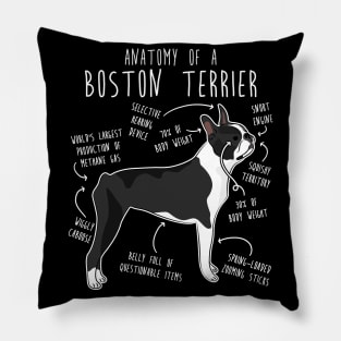 Boston Terrier Dog Anatomy Pillow