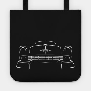 1956 Chevy Bel Air - front stencil, white Tote