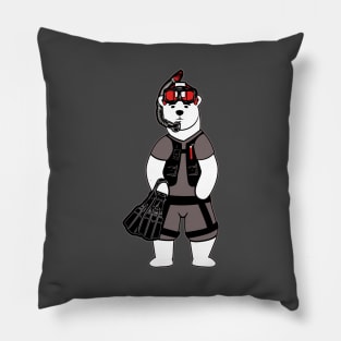 Polar Bear Rescue Swimmer Pillow