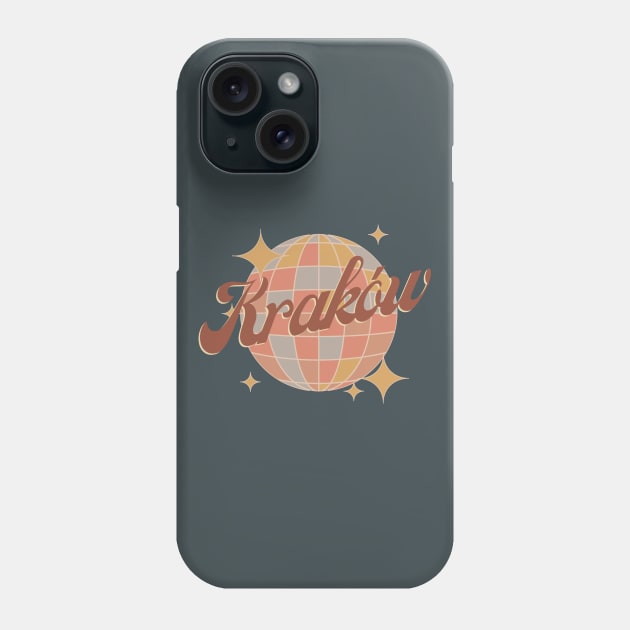 Kraków Krakow Cracow Poland Retro Vintage Design Phone Case by Bailamor