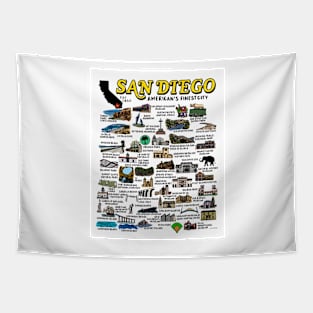 San Diego Map Tapestry