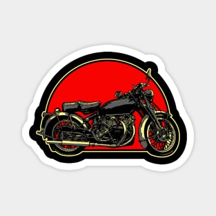 1951 Vincent Black Shadow Retro Red Circle Motorcycle Magnet