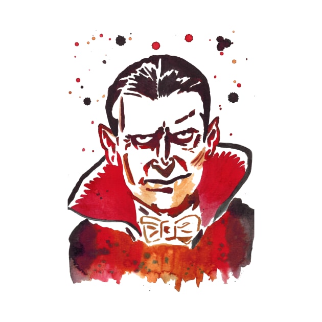 Dracula in Red with Spatter by gloobella