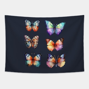Rainbow colour Butterfly collection set sticker emoji - Classic Vintage Summer Tapestry