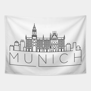 Munich Minimal Skyline Tapestry