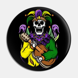 Skeleton Playiin' Banjo Pin