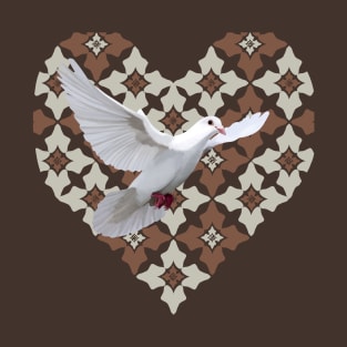 Peace Love Hope White Pigeon T-Shirt