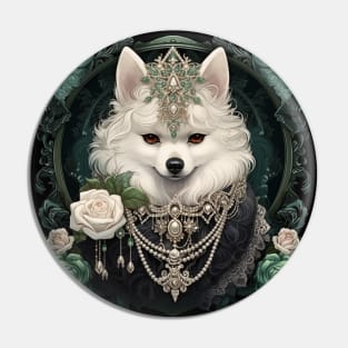 White Schipperke Pin