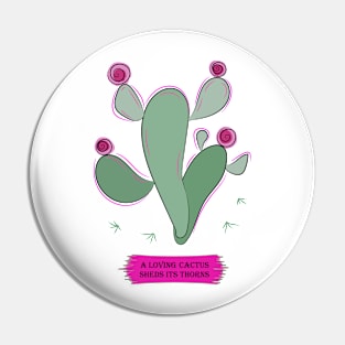 Pastel green bald cactus Pin