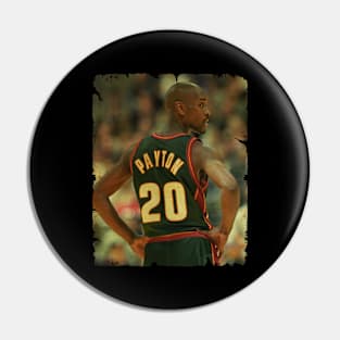 Gary Payton - Vintage Design Of Basketball Pin