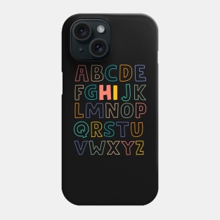 Funny Pre K Kindergarten Hi Alphabet Back To School Teachers Phone Case