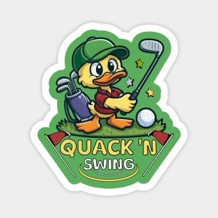 Golf Golfing Humor Duck Quack'n Swing Magnet