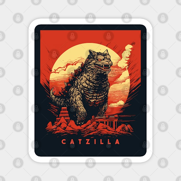 Catzilla Magnet by Yopi