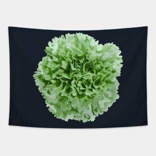 Green Carnation Flower Abstract Nature Art Tapestry