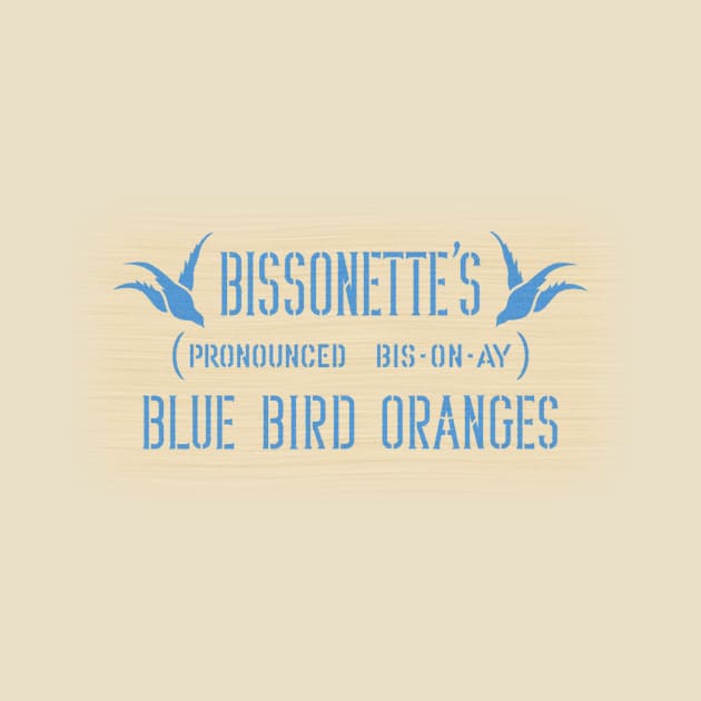 Blue Bird Oranges (Woodgrain) by Ekliptik