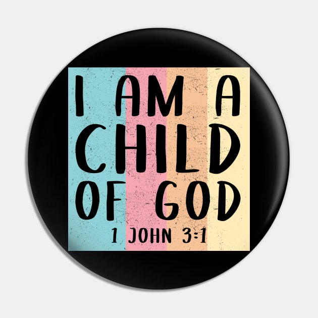 I Am A Child Of God | Bible Verse Christian Gift Pin by Streetwear KKS